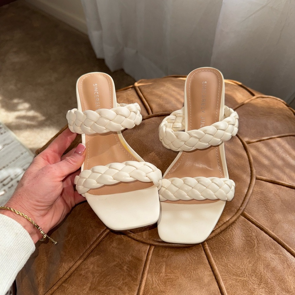 Braided Cream Sandals